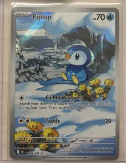 Pokemon TCG Piplup Illustration Rare Card Phantasmal Flames 098/094 - Image 1