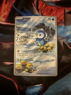 Pokemon TCG Piplup 098/094 Phantasmal Flames Illustration Rare - Image 1