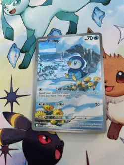 Pokemon TCG Piplup 098/094 Phantasmal Flames Illustration Rare Mint - Image 1