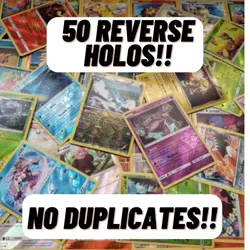 Pokemon Lot: 50 Reverse Holo Cards, No Duplicates! Collection for Trainers! - Image 1