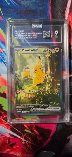 Pikachu EX 276/217 Ascended Heroes SIR TAG 9 Possible Cross to BGS/PSA Read Desc - Image 3