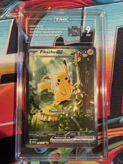 Pikachu EX 276/217 Ascended Heroes SIR TAG 9 Possible Cross to BGS/PSA Read Desc - Image 1