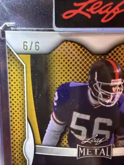 2026 Leaf Metal Lawrence Taylor Auto Orange Shimmer 6/6 On Card Giants MA-LT1 - Image 4