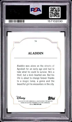 ALADDIN 2024 TOPPS CHROME DISNEY GOLD REFRACTOR SP 36/50 PSA 10 GEM MINT - Image 2
