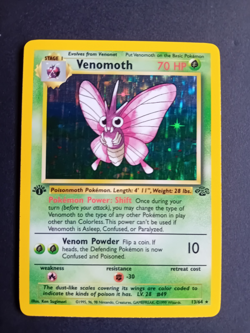 Pokemon Card: Jungle 1st Edition Holo Rare: Venomoth 13/64 - Image 1