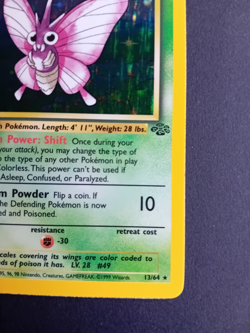 Pokemon Card: Jungle 1st Edition Holo Rare: Venomoth 13/64 - Image 5