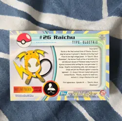 Topps Pokemon TV Animation Edition #26 Raichu Holo - Image 2
