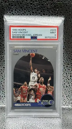 1990-91 NBA Hoops - Michael Jordan Wearing #12 Jersey #223 PSA 9 MINT - Image 1