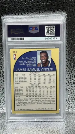 1990-91 NBA Hoops - Michael Jordan Wearing #12 Jersey #223 PSA 9 MINT - Image 2