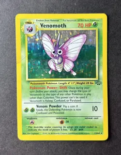 Pokemon Jungle - Venomoth 13/64 Holo - small crease - Image 2