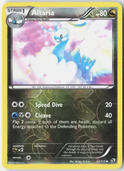 Altaria 92/113 Uncommon Legendary Treasures Pokemon Reverse Holo Near Mint - Image 1