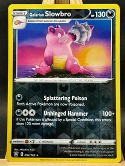 Galarian Slowbro Rare Reverse Holo Pokemon TCG - Battle Styles 092/163 NM - Image 1