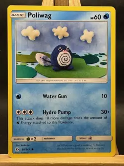 Poliwag Asako Ito Pokemon Trading Card Game SM Base Set 30/149 NM/LP - Image 1
