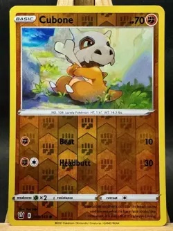 Cubone Reverse Holo Pokemon Trading Card Game SWSH05: Battle Styles 069/163 NM - Image 1