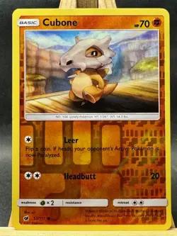 Cubone Reverse Holo Pokemon Trading Card Game SM - Crimson Invasion 52/111 NM - Image 1