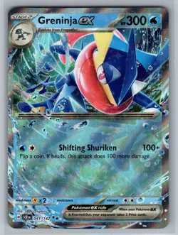 Greninja ex Double Rare Pokemon Trading Card Game SV07: Stellar Crown 041/142 NM - Image 1