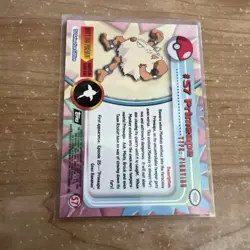 1999 Topps Pokemon #57 Primeape TV Animation Card Black Logo - Image 2