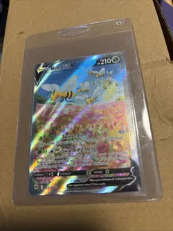 Pokemon Beedrill v TCG Sword & Shield Astral Radiance Holo Card 161/189 - Image 1