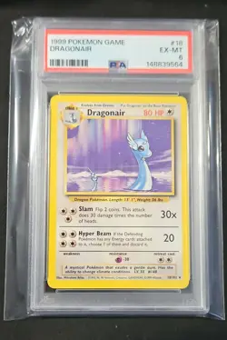 DRAGONAIR 1999 POKEMON GAME 018/102 BASE PSA 6 EX-MT NEW CERT - Image 1