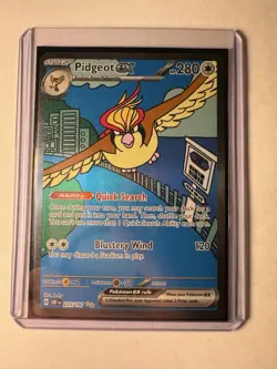 Pidgeot ex 225/197 SV03 Obsidian Flames Holo Full Art 280 HP EN - Image 1