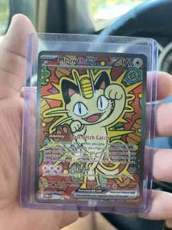 Pokemon Meowth ex 121/088 Special Illustration Rare SIR Perfect Order - Image 1