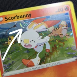 HD WHOLE SWIRL 🌀💫 Scorbunny SWSH244 Promo Cosmos Holo Nintendo Pokemon Card - Image 1