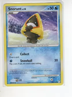 SNORUNT DIAMOND & PEARL MYSTERIOUS TREASURES SET POKEMON CARD 100/123 LP - Image 1