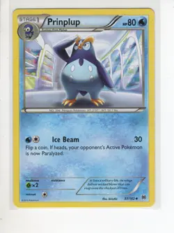 PRINPLUP XY BREAKTHROUGH SET POKEMON CARD 37/162 MP - Image 1