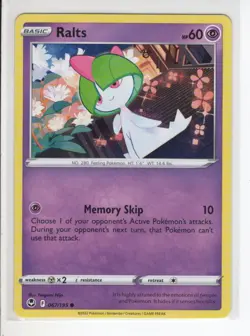 RALTS SILVER TEMPEST SET POKEMON CARD 067/195 VG - Image 1