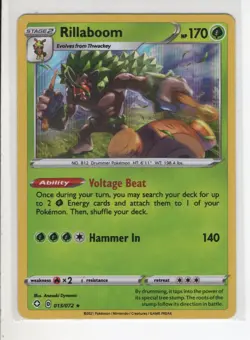 RILLABOOM SHINING FATES RARE HOLO-FOIL POKEMON CARD 013/072 NM/M - Image 1