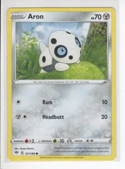 ARON DARKNESS ABLAZE SET POKEMON CARD 121/189 VG - Image 1