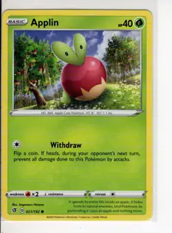 APPLIN REBEL CLASH SET POKEMON CARD 021/192 VG - Image 1
