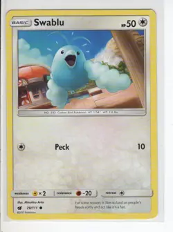 SWABLU CRIMSON INVASION SET POKEMON CARD 79/111 VG - Image 1