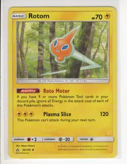 ROTOM ULTRA PRISM SET POKEMON CARD 50/156 LP - Image 1