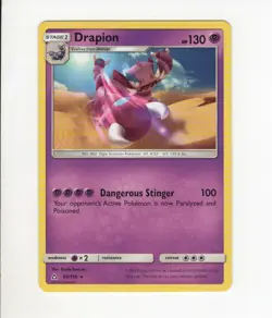 DRAPION ULTRA PRISM RARE POKEMON CARD 55/156 NM/M - Image 1