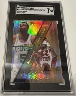 Michael Jordan Refractor 1997 Bowman's Best Mirror Image - Image 1