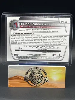 💎2025 Bowman Draft Kayson Cunningham Chrome Auto #CPA-KC 1st Bowman RC💎 - Image 2