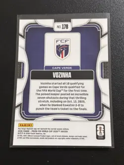 Panini 2026 Prizm FIFA World Cup Rookie Vozinha Cape Verde #178 Card - Image 2