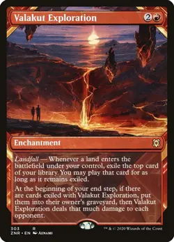 MTG - Valakut Exploration (Showcase) - Zendikar Rising - X1 - (LP) - - Image 1