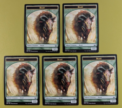 5 Beast Token Modern Masters 2017 Magic the Gathering MTG 5 - Image 1