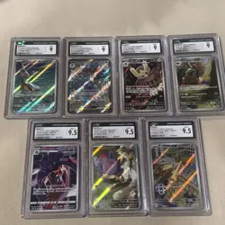 7 Card Graded lot Pokemon Japanese CGC slab lot 9 and 9.5 - Image 1