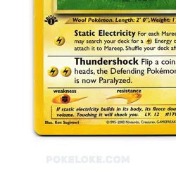 Mareep - 65/111 - 1st EDITION - Neo Genesis - Pokemon TCG - [NM] - Image 2