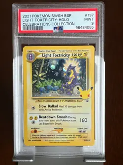 Pokemon Light Toxtricity 137 Celebrations Collection Promo PSA 9 - Image 1