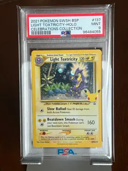 Pokemon Light Toxtricity 137 Celebrations Collection Promo PSA 9 - Image 3
