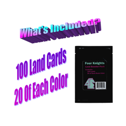 Magic Land Card Lot 100 MTG Official TCG Mana Cards Included Four Knights - Image 4