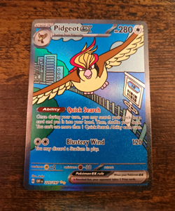 Pokemon Pidgeot ex 225/197 Obsidian Flames SIR Holo Full Art EN Near Mint - Image 1