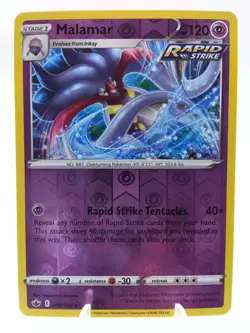 2021 Pokemon Chilling Reign Reverse Holo Malamar #070 - Image 1