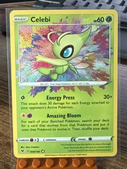 Pokemon TCG Celebi Vivid Voltage Holo Card 009/185 Rare - Image 1