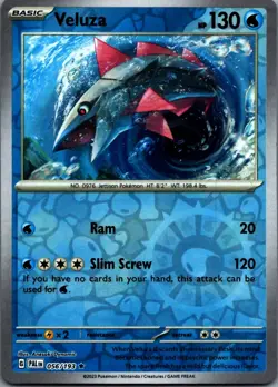 Pokemon Veluza - Reverse Holo Rare SV02: Paldea Evolved 056/193 NM - Image 1