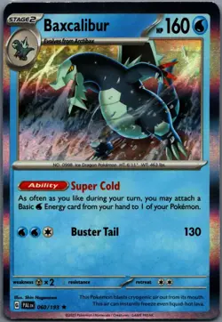 Pokemon Baxcalibur - Holo Rare SV02: Paldea Evolved 060/193 NM - Image 1